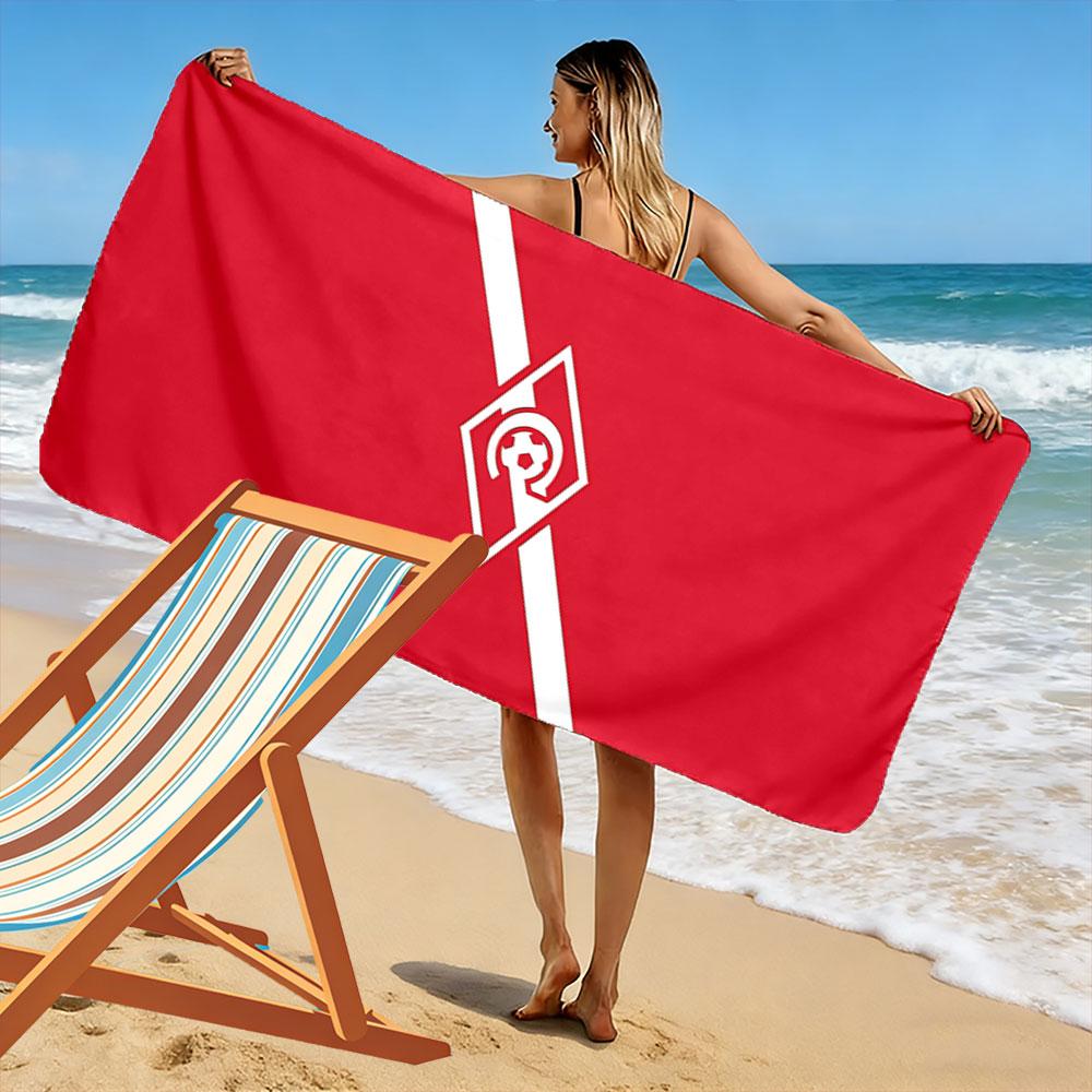 Red Beach Towel with Logo Design A Must-have Beach Towel for Beach Travel