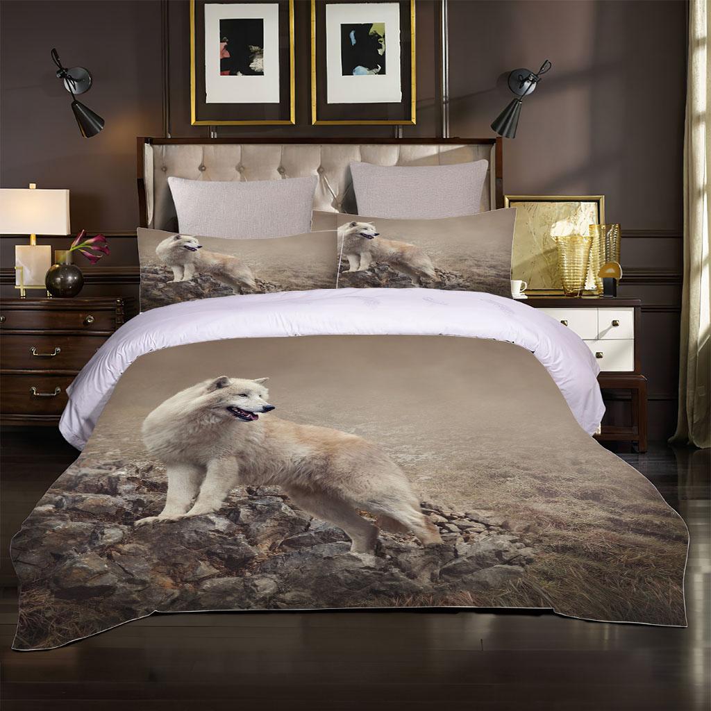 3D Prairie Animals Bedding Set Duvet Cover Bed Set Quilt Cover Pillowcase Microfiber Comforter King Queen Size Boys Adult