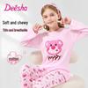 DEESHA Girls' 100% Cotton Long Sleeve Pajama & Home Wear Set