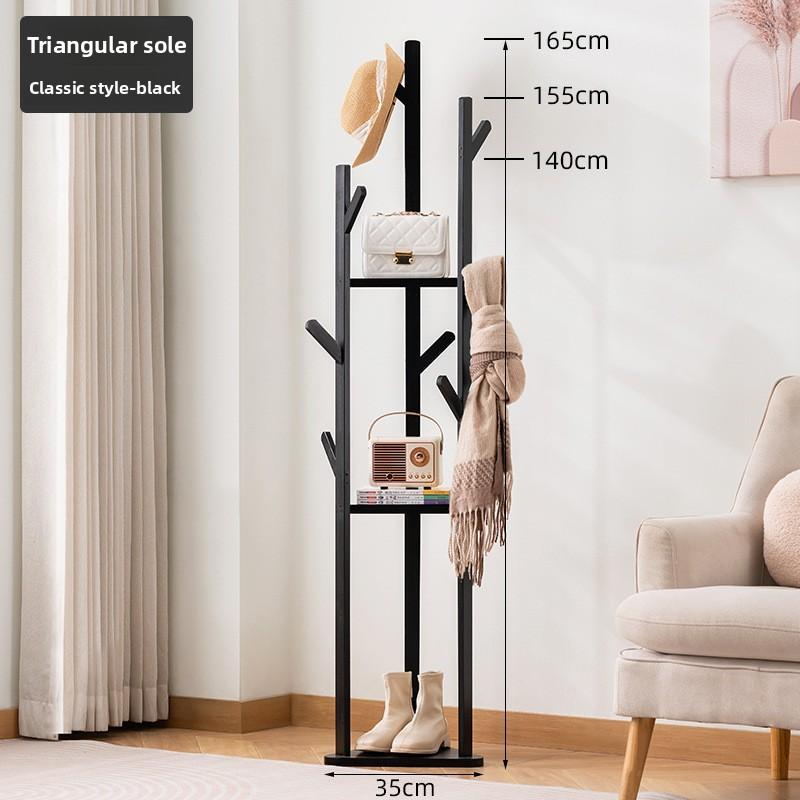 Simple coat rack Hanging hanger Floor to ceiling Living room Bedroom Children's hanger Creative clothes rack Hat rack