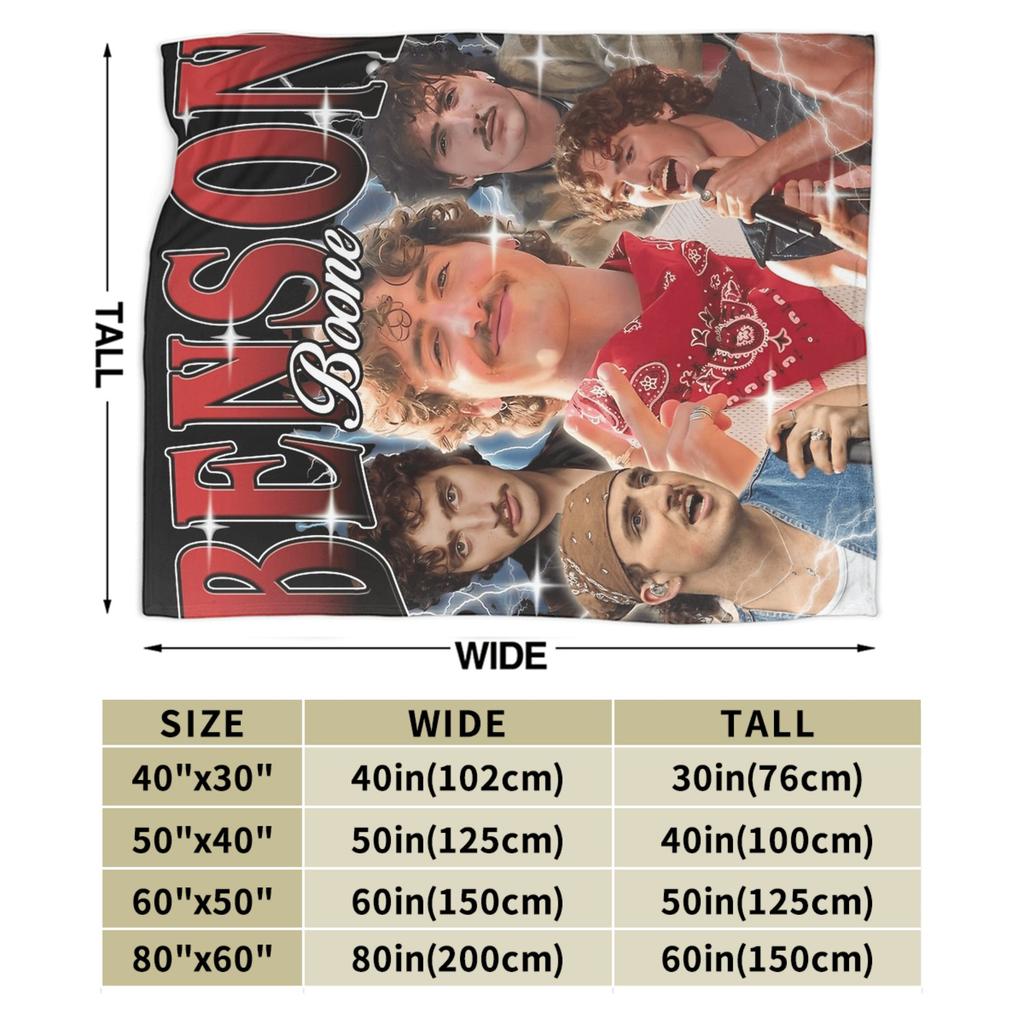 Benson Boone Tour Decke Weich Warm Street Trend Plüsch Überwurfdecke für Sofa Sessel Camping Flanell Tagesdecke Bettbezug