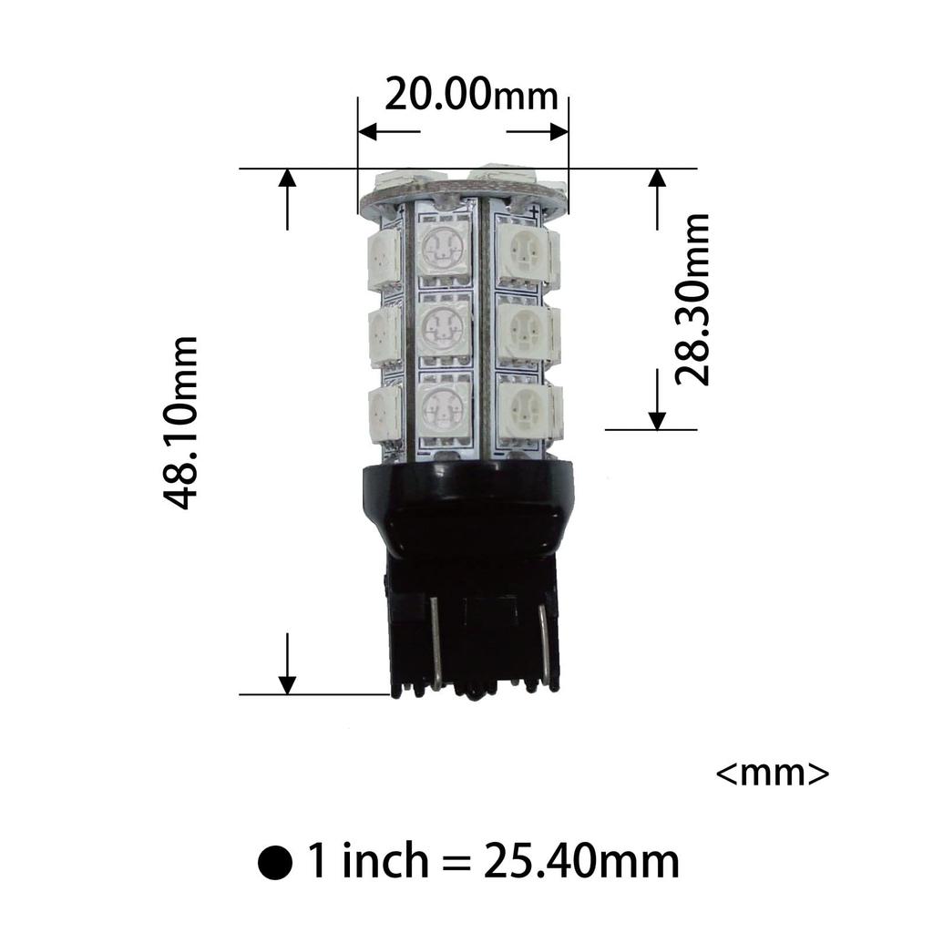 PA 2 Pieces 30 Chips T20 7443 White Automotive LED