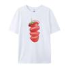 FeUnisex Cute Strawberry T Shirt Grunge Y2k Aesthetic Fruit Graphic Tees Loose Vintage Streetwear Tops Women Cottagecore Clothes