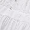 Xiangying French V-Neck Cotton Jacquard Midi Dress