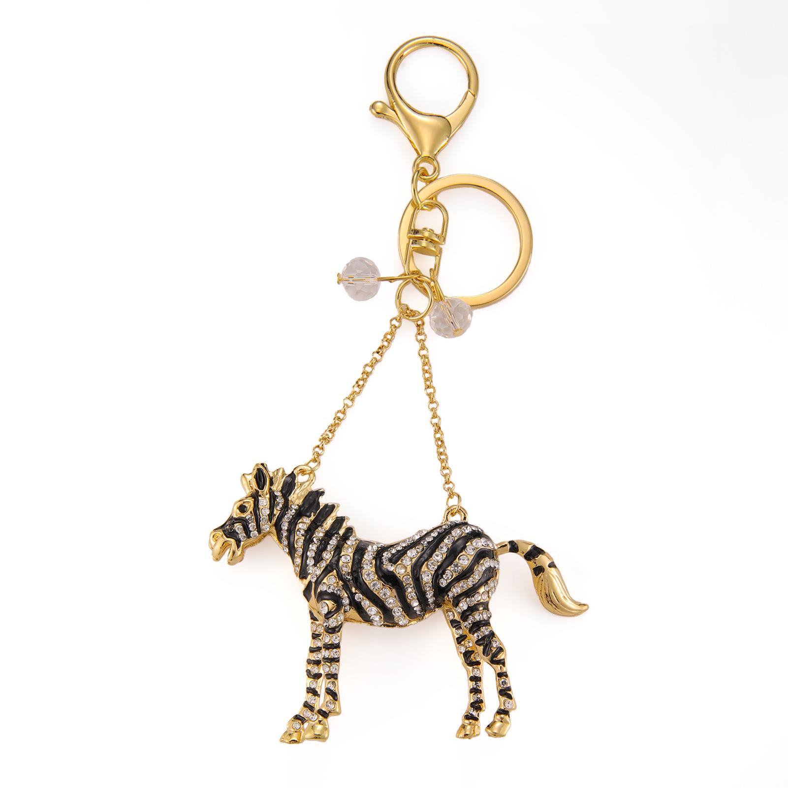 

Брелок Зебра Стразы Брелок Лошадь Шарм для Сумки Блестящие Брелки для Женщин Декор для Ключей Подарок для Женщин