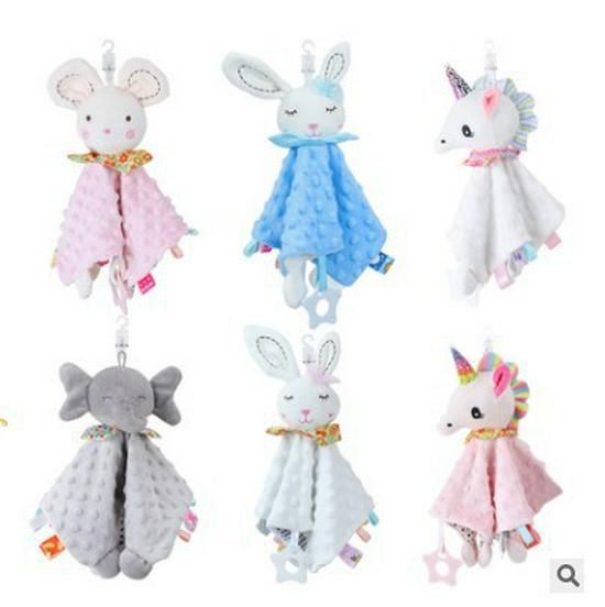 Cute Cartoon Animal Plush Baby Soothing Towel with Toy - CPC CE EN Certified