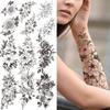 Sexy Blume temporäre Tattoo für Frauen Mädchen Erwachsene Pfingstrose schwarze Rose Tattoos Aufkleber gefälschte Vogel Sweatpea Blätter Tatoos Körper Kunst Arm