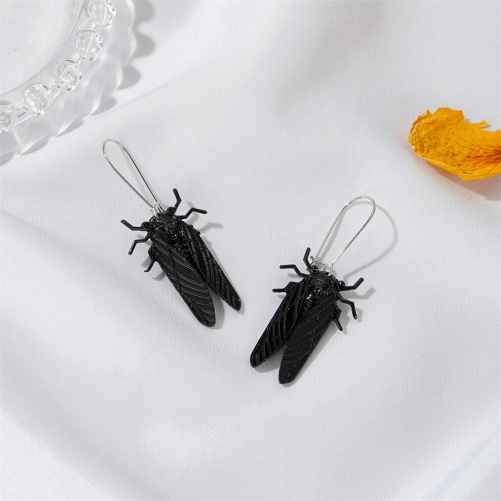New Creative Cicada Pendant Earrings Big Beetle Nature Study Victorian Cicada Entomologist Summer Bug Jewelry
