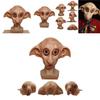 Máscara Realista Cosplay Elfo Dobby Fantasia de Halloween Adereço de Chapéu Marrom Látex Estilo Animal