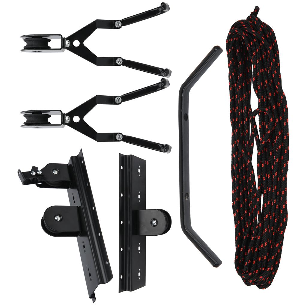 Bike Ceiling Hanger Lift Cargo Bicycle Storage Wall Mount Hook Roof Hoist Pulley Rack