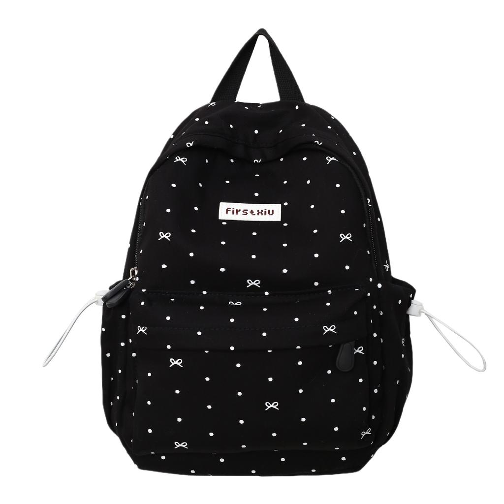 High-Value Japanese and Korean Style Fresh Polka Dot Print Backpack for Girls and Boys Elementary and Middle School Students Double Shoulder Bag