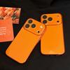Premium inductor electroplated orange glass case for iPhone16Pro max iPhone 17 case 14/13 luxury