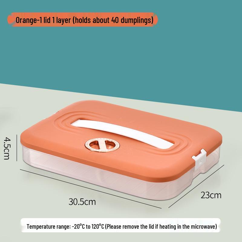 Home Dumpling and Wonton Freezer Box: Multi-layer Transparent Storage for Fresh-Keeping