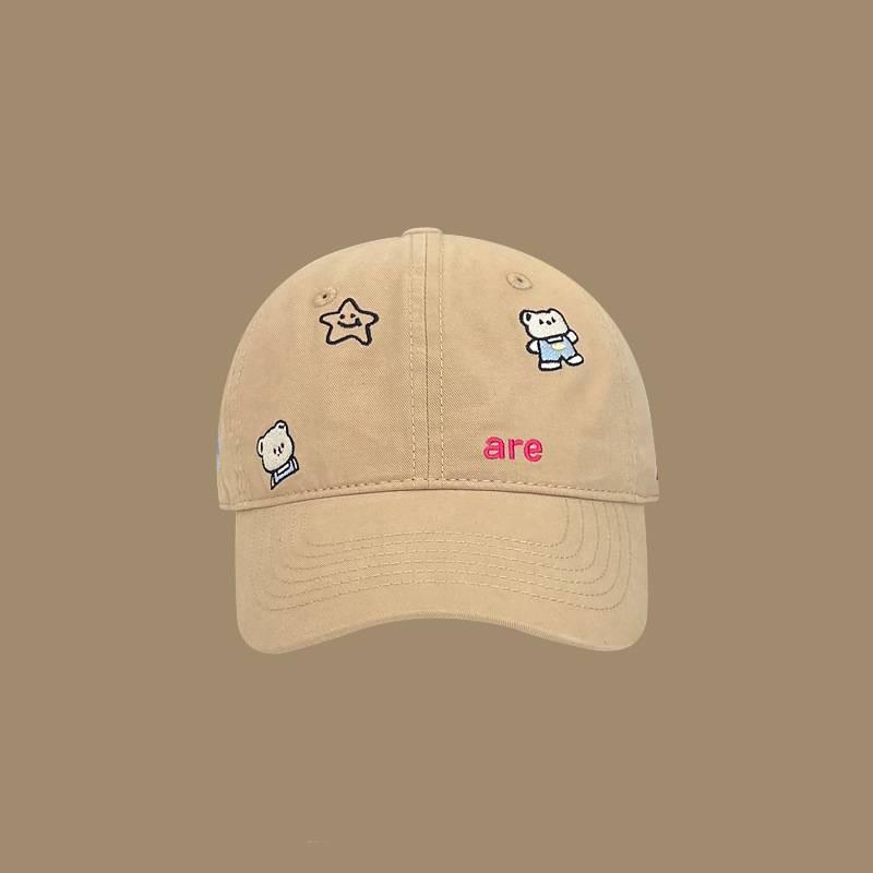 Cap Shading Baseball Hat Little Bear Pattern Uv Protection Unisex Design Gift