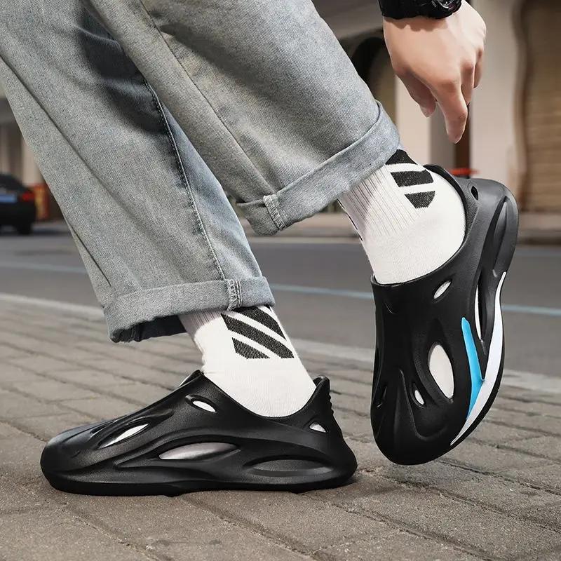 Beach Men's Sandal Ultralight Closed Toe Hole Shoes Buy Cheap Liquidation Casual Luxury Designer Daily Use Number 41 H Male Shoe