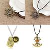 Japanese Anime One Piece Pirate King Gol D. Roger Pendant Necklace Cartoon Style