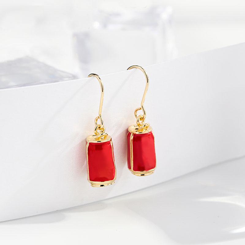 Chinese Red Series Festive Earrings: Retro National Style for New Year & Christmas Gifts