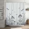Green Leaf Pattern Shower Curtain 3D Printed Waterproof Bathroom Decor Set Of One Panel Size:180X245Cm (70X96)