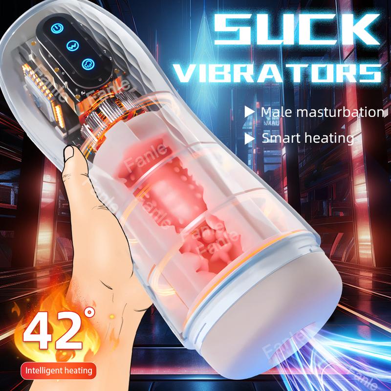 Male Masturbator Automatic Sucking Vibration Blowjob Machine Heating Pussy Penis Pump Masturbation Cup Sex Toys for Men Supplies