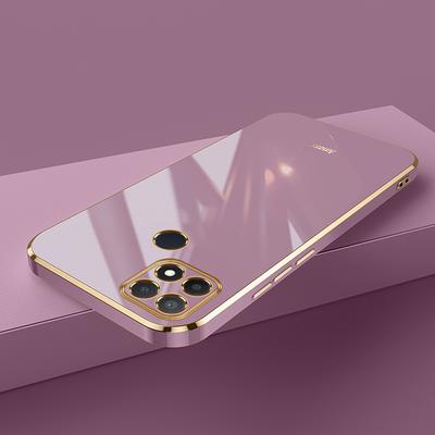 Do etui Realme C12 Luksusowe kwadratowe platerowanie Realme C25 Etui na telefon Realme C25s C15 c12 Odporne na wstrząsy silikonowe tylne etui c25 c12 Etui