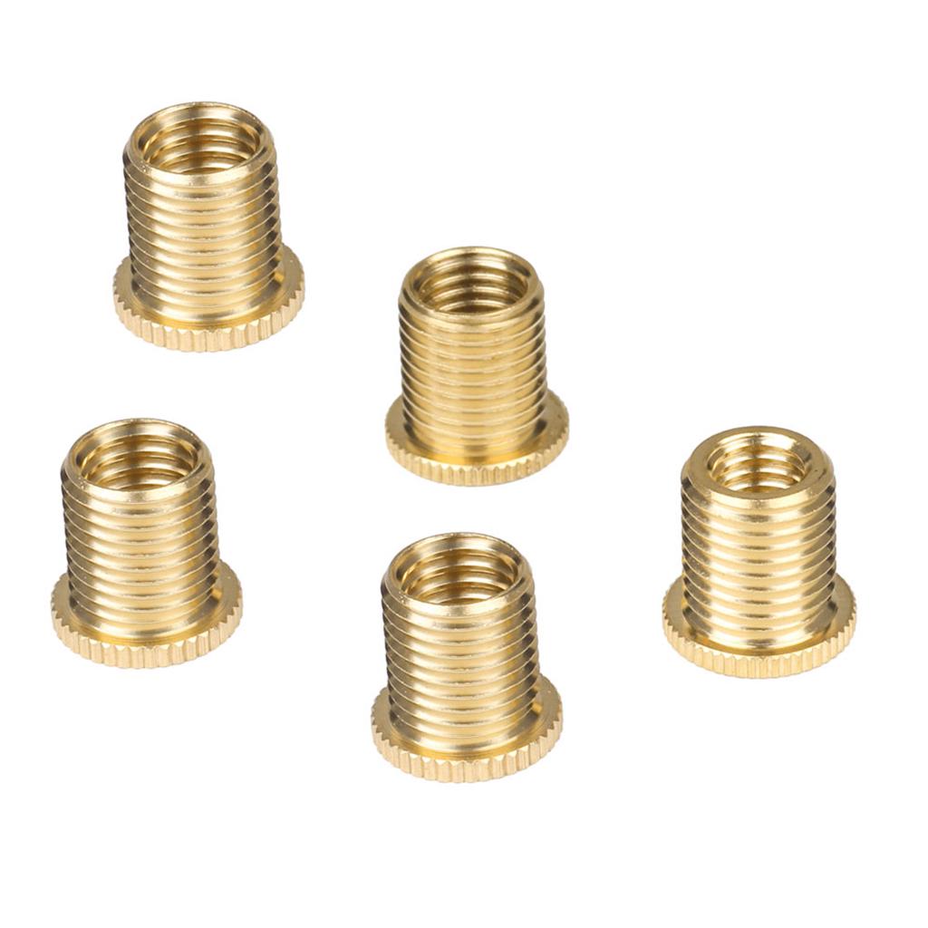5pcs M8 Nuts Gear Shift Knob Nuts Thread Adapter Nuts Insert Set for M12x1.25 Gear Shift Knob  Aluminum Alloy Screw