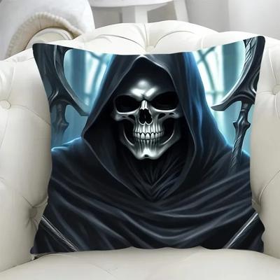 Luxuriöse Heimdeko Kissenbezug Hell Reaper Stil Muster Kissenbezug Sofa Büro Kissenbezug