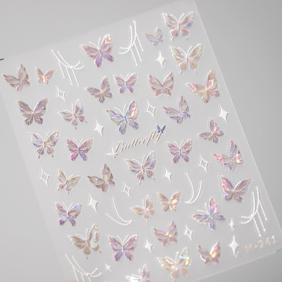TENSOR 3D Embossed Nail Stickers: Hot Stamping Series M-241