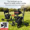 Walkers for Seniors, 8" Big Rubber Wheels All Road Rollator Walker with Seat, Foldable Height Adjustable Rolling Walker, Lightweight Aluminum Alloy
