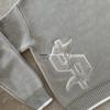 Men's American Style Embroidered Jacquard Sweater - Round Neck, Loose Knit, Autumn/Winter Fashion