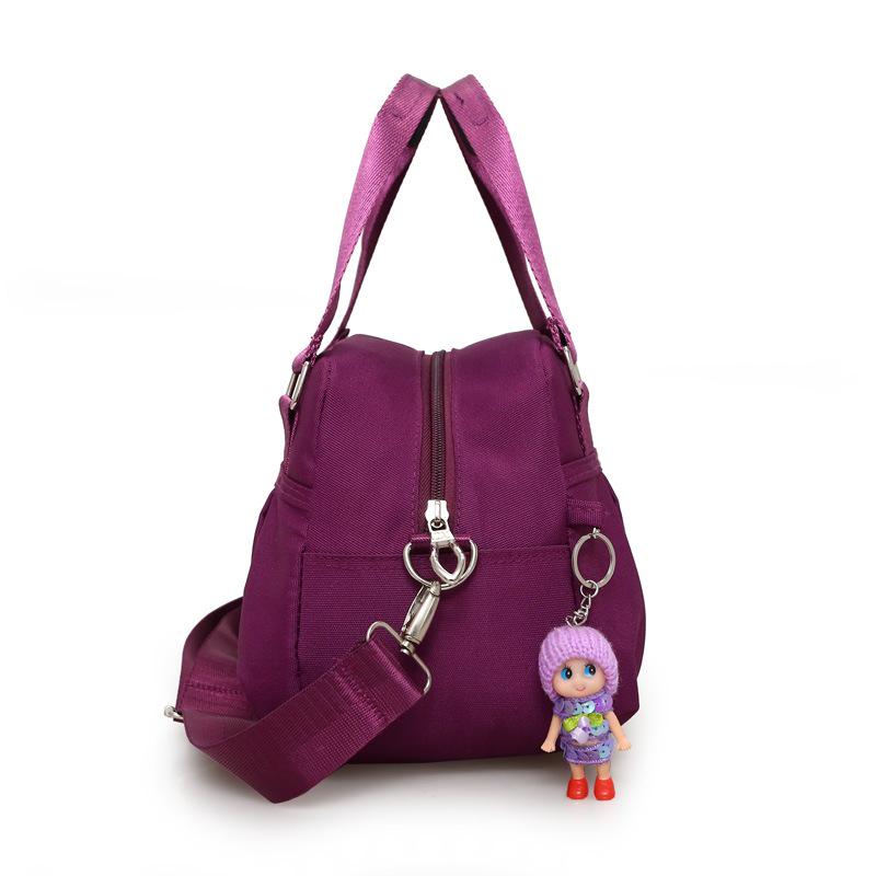 2025 Women's Washed Fabric Crossbody Bag - Casual Korean Style, Single Shoulder Nylon Tote