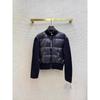 Womens Knit Puffer Jacket With Back Embroidery Cream Puff Style 65-70% Down Content Loose Fit TR Fabric