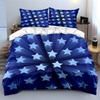 Star Pattern Decoration Set Soft Skin-Friendly Bedding Set Includes 1 Duvet Cover And 2 Pillowcase Gift