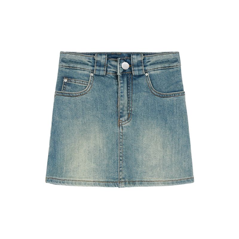 

Kumikumi Retro Washed Women s Summer Denim Skirt