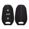 Kwmobile Husa cheie pentru cheie auto Peugeot Citroen Smartkey Go modele compatibile Toc cheie Protectoare 3 butoane (Doar fără cheie) - Carcasă, Silicon,