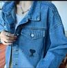 Korean Style Embroidered Loose Denim Jacket for Autumn/Winter