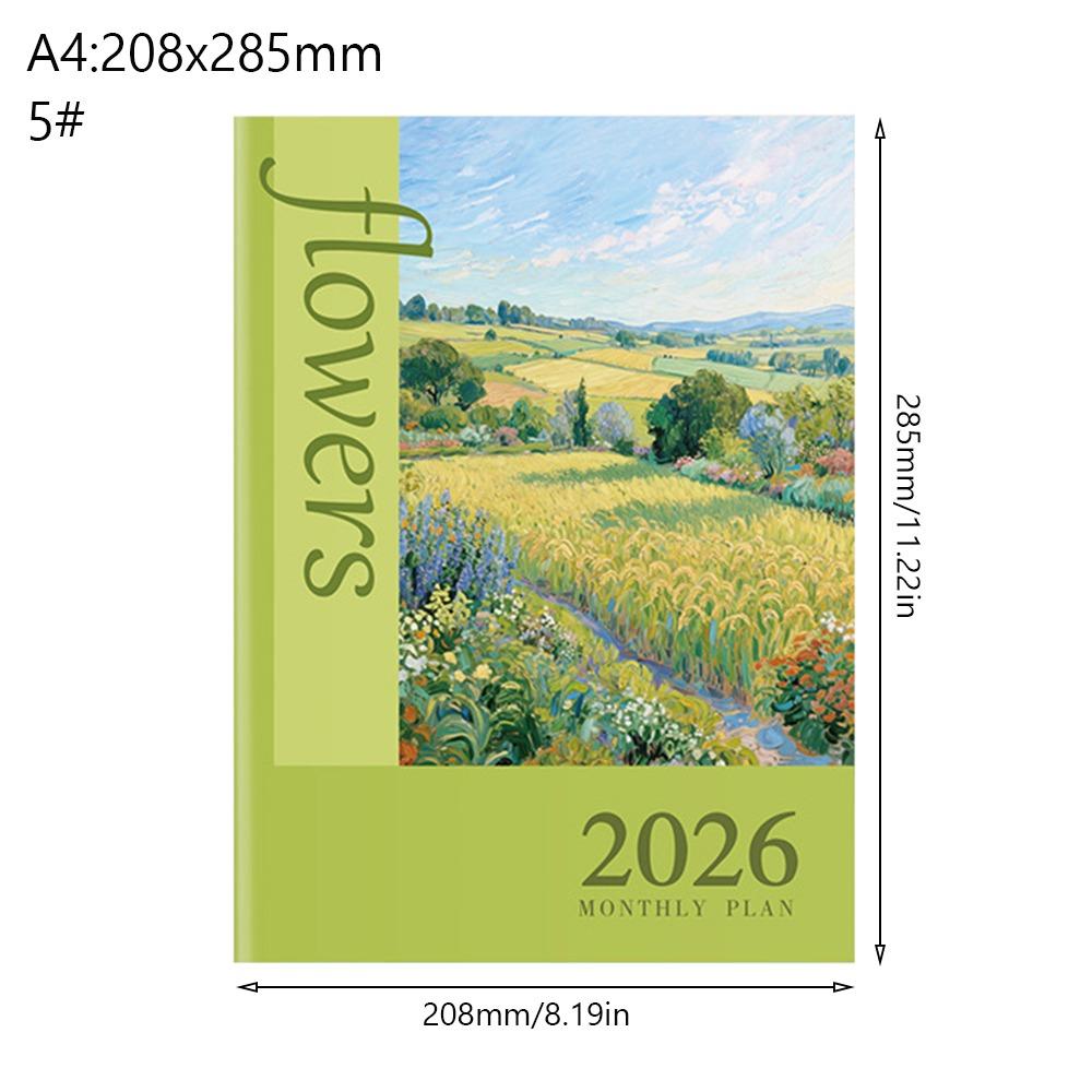 A4 A5 2026 Schedules Notebook 24 Sheets Work Efficiency Agenda Planner Learning Plan Life Check-in 2026 Calendar Planner