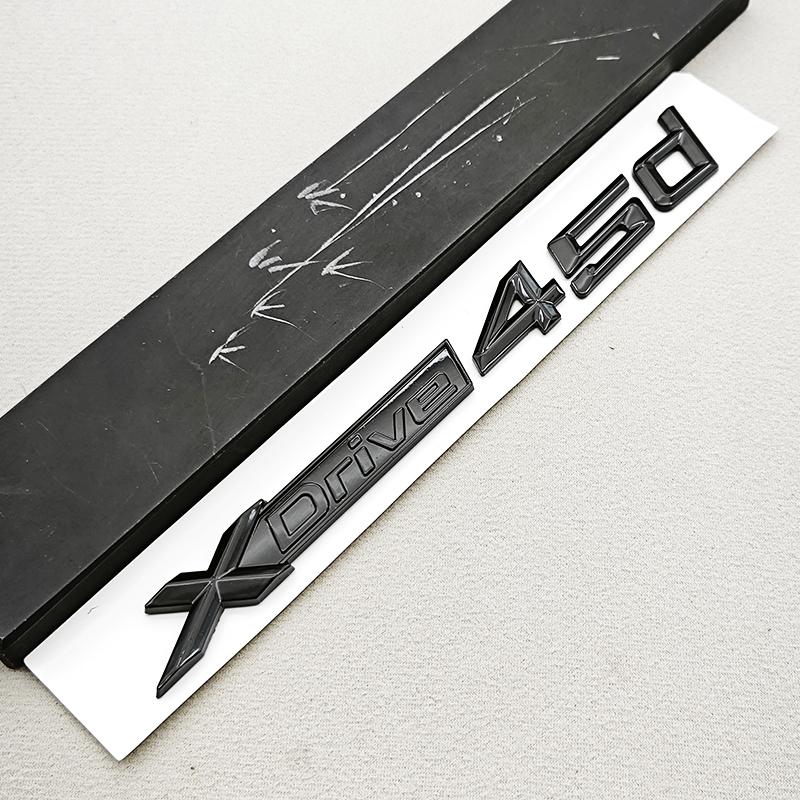 3D ABS Black Logo XDrive 30d 35d 40d 45d 50d 55d Emblem Car Trunk Fender Side Badge StickerFor BMW X3 X5 X6 X7 F25 F15 G01 G05