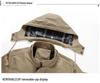 Men's Mid-Length Hooded Jacket - 100% Cotton, Casual Spring/Autumn Trench Coat
