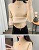 Women's Plus Velvet Warm Knit Sweater, High Collar, Long Sleeve, Thick Inner Layer - 2025 Autumn/Winter Collection