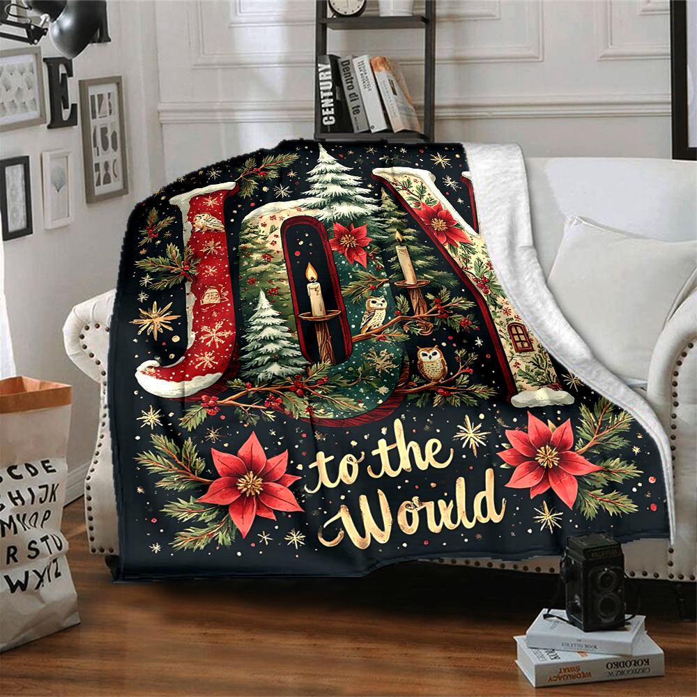 1Pc Christmas Sleigh Ride Blanket Soft And Comfortable Casual Warm Camping Travel Christmas Halloween Gift M91728