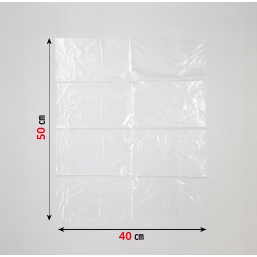 Japax Clear Garbage Bags, 10L, 50cm x 40cm x 0.025mm Thick, Small, Smooth, for Indoor Use, Small Pails, 20-Count, P-103