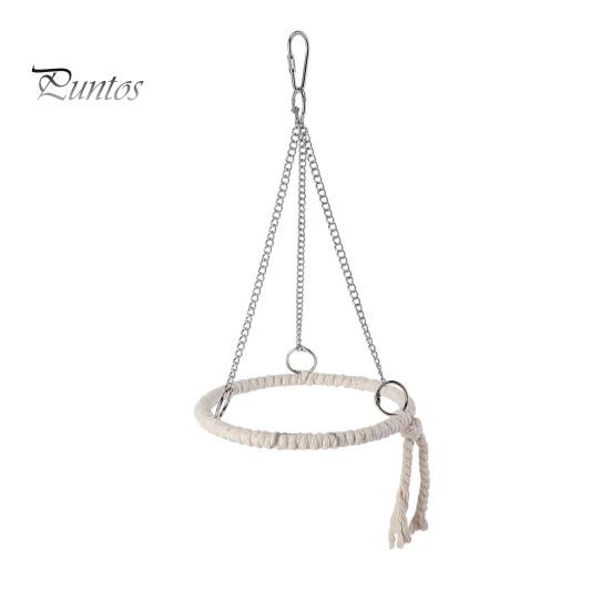 

Игрушка для попугая, круглая веревка, игрушка для попугая, жевательная резинка, подставка для птиц, подвесная игрушка, качели, кольцо, аксессуар для клетки для птиц белый