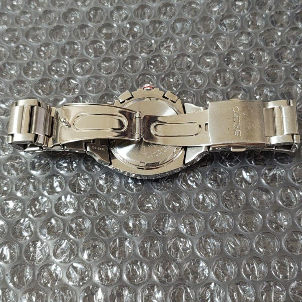 Used [Working Item] SEIKO Chronograph Watch 7T62-0GW0 Seiko Black Men's Management K26L