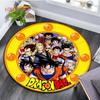 Runder Teppich für Wohnzimmer Teppiche Schlafzimmer Kinder Teppich Badezimmermatte 3D Dragon Ball Goku Druck Bodenmatte Kinderzimmer Teppich