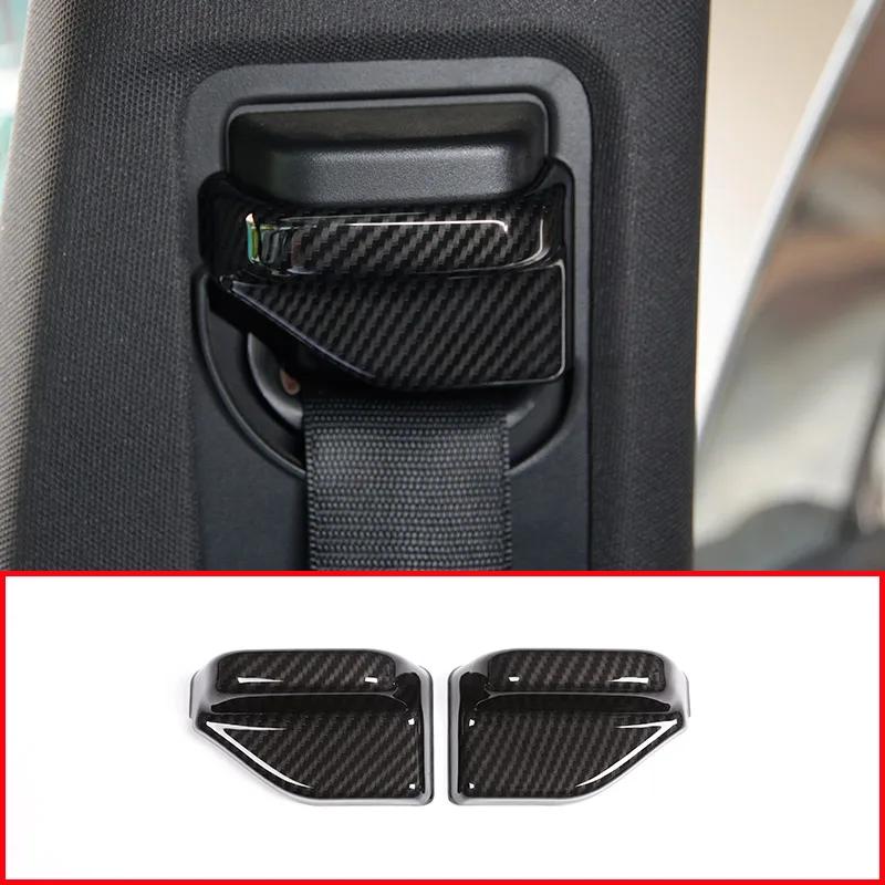 ABS Carbon Fiber Texture/Chrome Car Seat Safety Belt Cover Trim For Mercedes Benz B CLA GLA Class W117 C117 W246