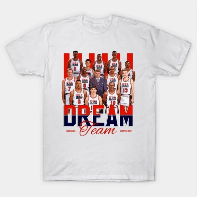 Unisex Summer Tshirt Funny Print Short Sleeve Dream Team T Shirt Unisex T Shirts Teenager Casual Fashion Cotton Tops Short Sleeve