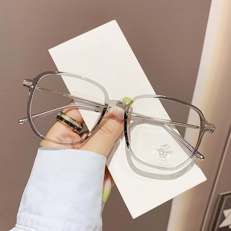 Glasses Frame Trendy Glasses Women'S Polygon Tr Flat Glasses Anti-Blue Light Glasses Frame Can Be Matched With Glasses Men'S Tj1418