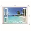 3D Sea View Natural Scenery False Window Wall Attachment Living Room Bedroom Removable Wall Sticker Room Decor