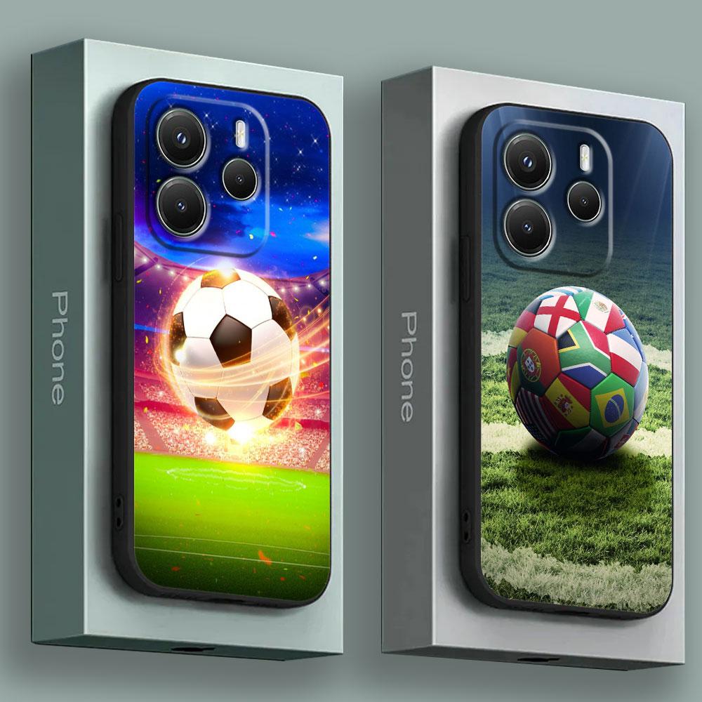 Football Field Soccer Ball Phone Case for Xiaomi Redmi 14C 12C 10C 13C 4G Redmi Note 14 13 12 11 10 Pro Plus 5G 12S 11S 9S Cover