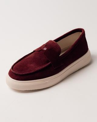 Damesloafers 4000 36 bordeauxrood suède